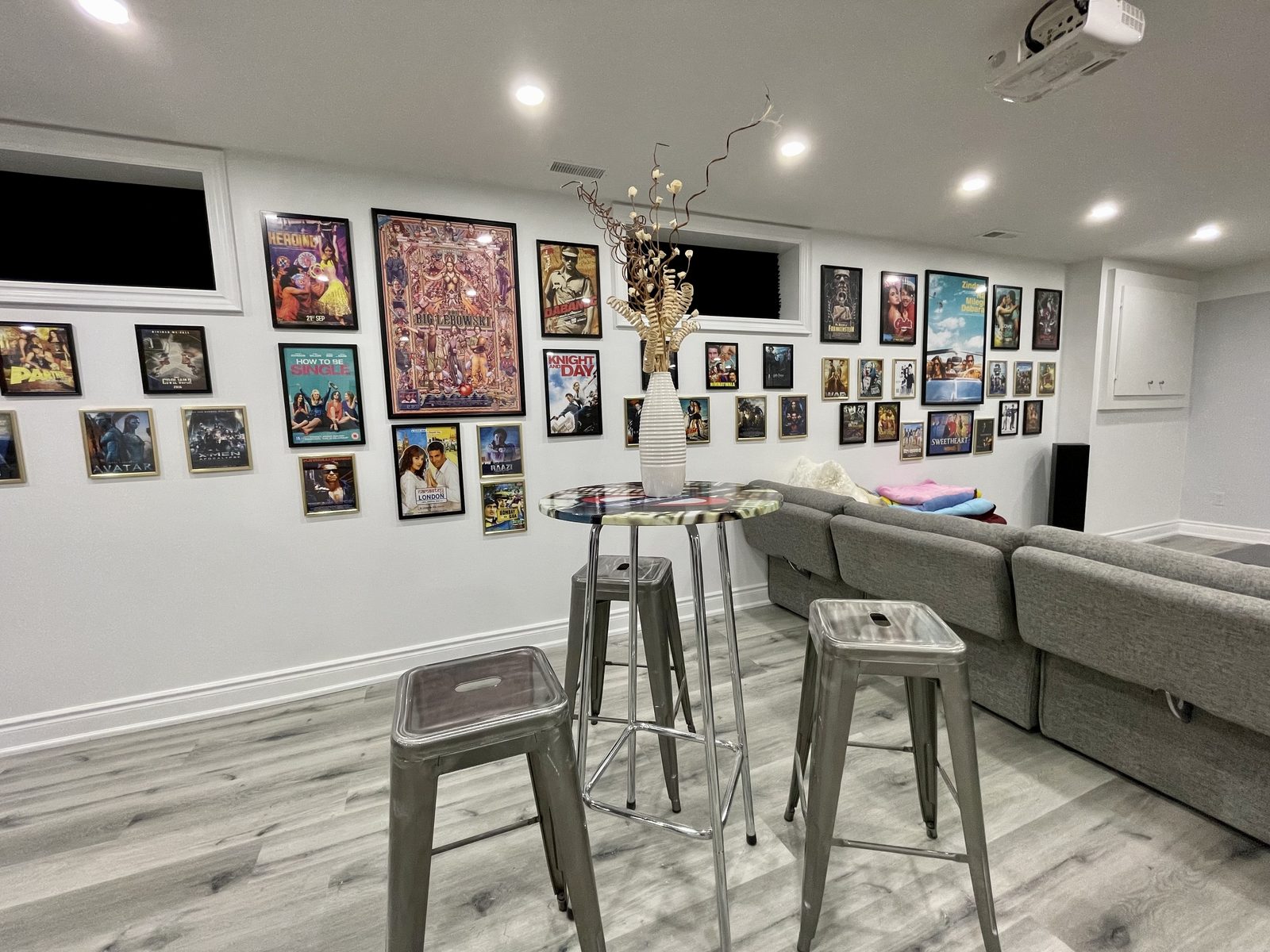 Finished home cinema wall