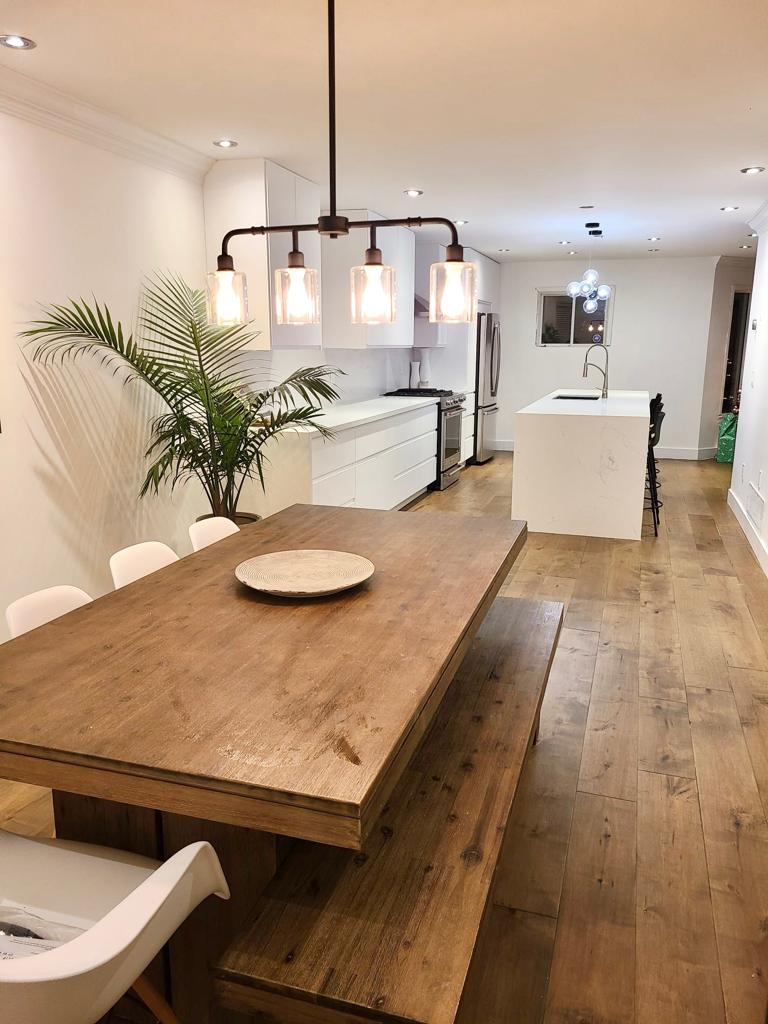 Open concept kitchen and dining room