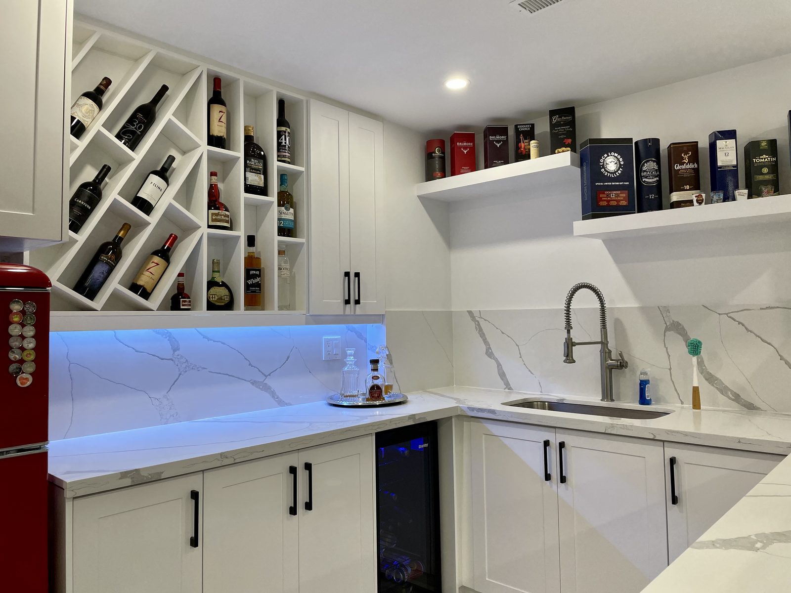 Custom wine and coffee station
